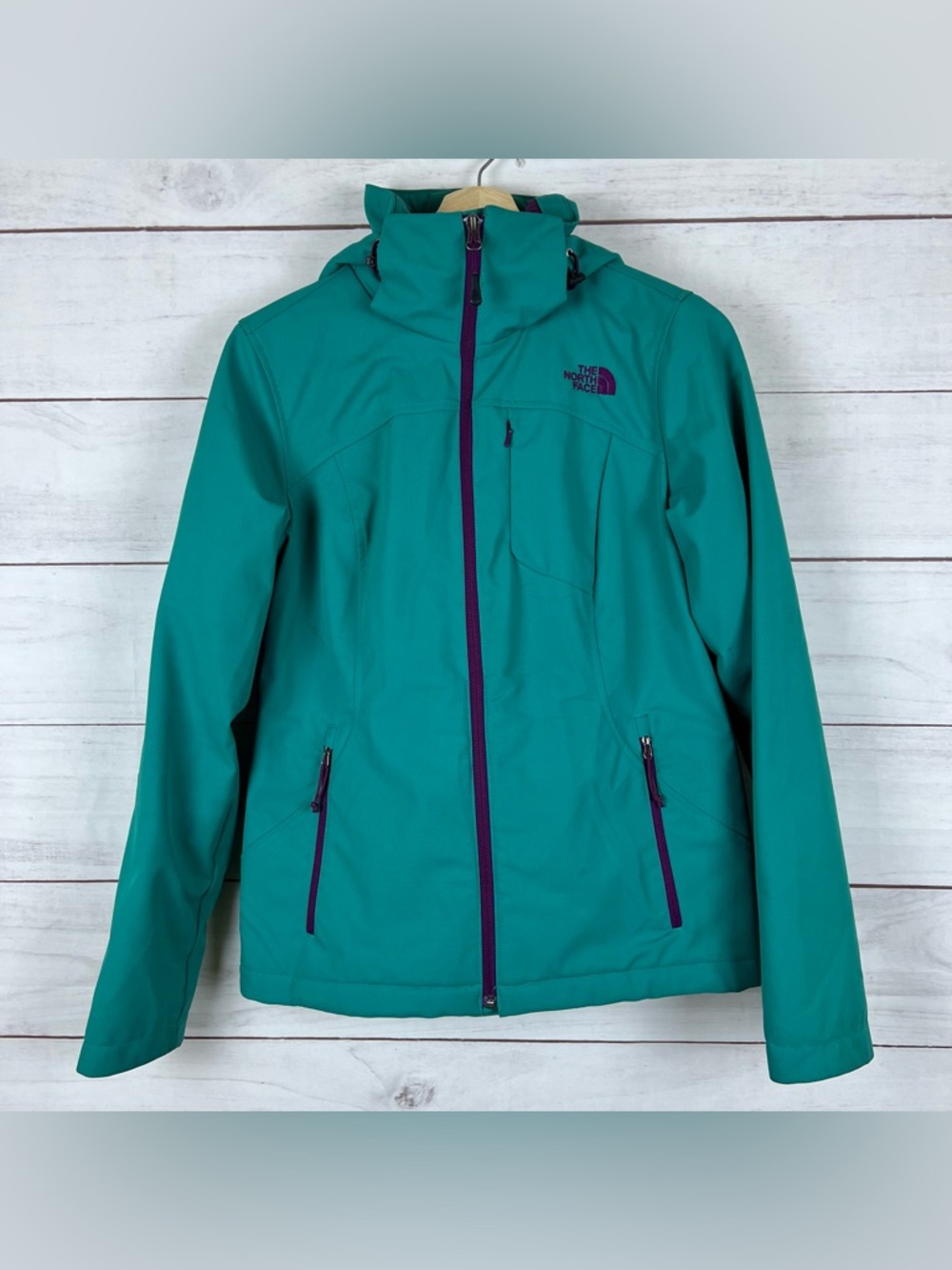 The North Face Apex Elevation Primaloft Jacket coat teal Purple hooded Small